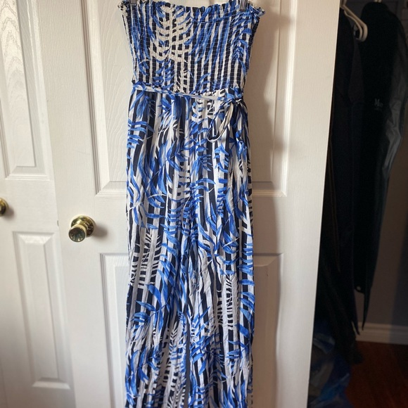 Fun, strapless, colourful jumpsuit! Size L/XL - Picture 2 of 3